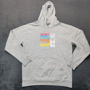 Mr Beast Men's Hoodie Sweater Grey Back Hit Pullover Investors Club Size L